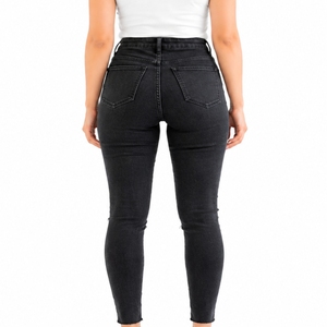 Jeans de Mezclilla para Mujer, Corte Holgado, Cintura Alta, Color Desgastado, Elegantes, Cómodos, Modernos, de Moda, Estilo Urbano - Product Image 2