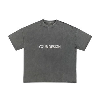 Nouveaux T-shirts personnalisés avec logo frontal, effet délavé, 100% coton, toile respirante, haute qualité, service OEM, coupe classique, manches courtes - Product Image 1