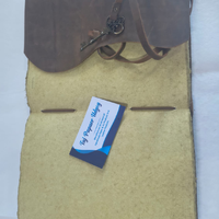 Carnet en cuir pur fait main avec papier vintage à bords festonnés, journal d'écriture antique de qualité supérieure