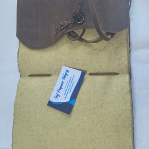 Handmade Pure Leather <b>Journal</b> with Key Deckle Edge Vintage Paper Premium Quality Leather Notebook Antique <b>Writing</b> Diary - Product Image 5