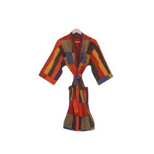 ชุดกิโมโนผ้าคอตตอนสไตล์อินเดีย, ชุดคลุมคลุมคลุมยาวพิมพ์ลายสำหรับใส่ในฤดูหนาวชุดเดรสชุดคลุมสำหรับเพื่อนเจ้าสาว - Product Image 3