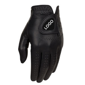 Gants de golf blancs pour hommes, main gauche, en cuir Cabretta respirant et souple, avec sangle de poignet réglable, logo personnalisé, poignées ergonomiques - Product Image 3