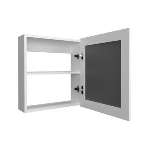 Armadietto Portamedicinali Bianco Hailey per Bagno, Eleganti Specchi da Bagno - Product Image 3