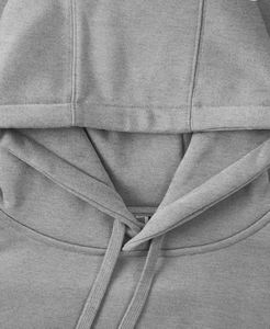 Sweat à capuche unisexe hiver, ultra-épais 420g, molleton coton/polyester, logo uni sur le devant - Product Image 2