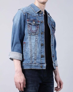 Latest Design Cheap Wholesale Hot Selling Fancy <b>Men's</b> <b>Denim</b> <b>Jacket</b> Cotton Fully Customized Vintage Breathable Short <b>Jacket</b> - Product Image 4