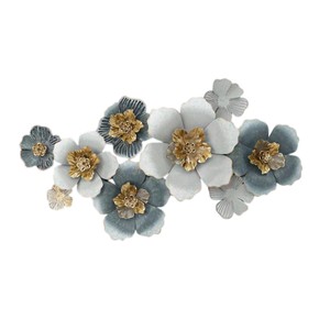Nordic Style 3D Metal <b>Wall</b> <b>Decor</b> Gold and White Floral Iron <b>Wall</b> Sculpture Elegant Handmade Leaf <b>Wall</b> Art for Luxury Interior - Product Image 6