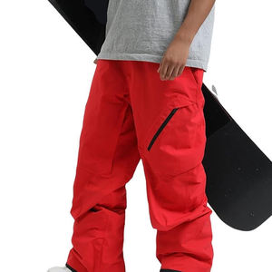 Pantalones de Esquí Rojos Impermeables para Mujer, con Aislamiento Sintético y Cierre de Cremallera, Ropa para la Nieve para Adultos - Product Image 4