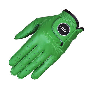 Gants de golf sportifs de haute qualité en cuir Cabretta noir personnalisés avec logo, antidérapants, doux, respirants, avec fermeture à boucle, unisexes - Product Image 3