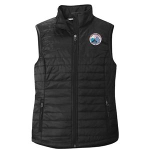 Jack and Jill <b>Ladies</b> Black Packable Puffer Vest <b>Lightweight</b> Quilted Sleeveless Travel Outdoor <b>Jacket</b> Womens Wear - Product Image 1