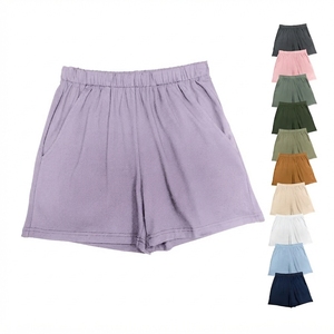 Quick Dry High Elastic Sports <b>Shorts</b> High Waist <b>Pink</b> Knitted <b>Shorts</b> With Pockets Breathable Casual Women Sports <b>Shorts</b> - Product Image 6