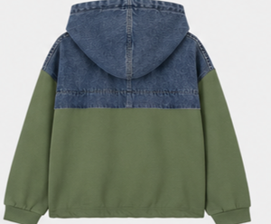 เสื้อฮู้ดเดนิมคุณภาพพรีเมียมสำหรับผู้ชายพร้อมกระเป๋าจิงโจ้ - Product Image 2