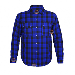 เสื้อเชิ้ตขี่มอเตอร์ไซค์ OEM ผ้าแฟลนเนล แบบ unisex ป้องกันการกระแทก สวมใส่สบายๆ ระบายอากาศได้ดี แขนยาว  รับสกรีนโลโก้ด้านหน้าทั้งตัว - Product Image 1