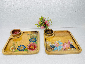 Nuevo esmalte moderno recubierto impreso diseñado Hogar y Hotel Catering suministro bandejas de madera para la venta - Product Image 6