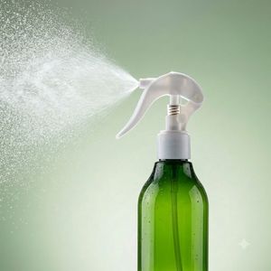 300ml Round PET Plastic Green <b>Spray</b> <b>Bottle</b> with White <b>Trigger</b> Sprayer for Hair Care Cleaning Cosmetic Packaging Vietnam Factory - Product Image 2