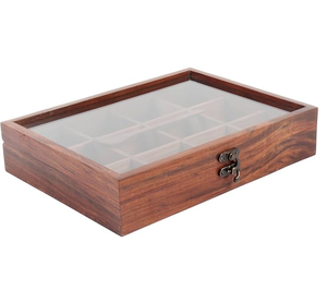 Boîte à épices en bois, conteneur de cuisine, boîte à épices en bois, conception personnalisée d'usine, emballage cadeau en bois massif, boîte à épices - Product Image 1