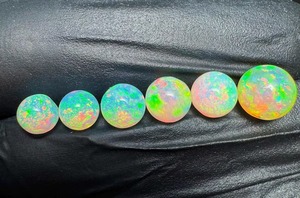 Opales d'Éthiopie naturelles, cabochons ovales, multi-feu, pierres précieuses en vrac, pierres rondes polies pour la fabrication de bijoux - Product Image 2