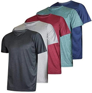 Moisture Free Summer Gym Wear Athletic T-Shirt Slim Fit Short Sleeve Quick Dry <b>Tshirt</b> - Product Image 2