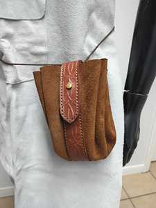Medieval Vintage Waist Eco-Party Belt Purse <b>Small</b> Costume Accessory Viking <b>Leather</b> Buckle Waterproof Lightweight Money Pouch <b>Bag</b> - Product Image 3