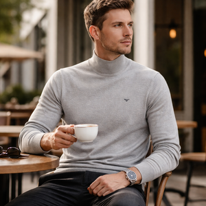 Wholesale Custom <b>Mock</b> <b>Neck</b> Turtleneck <b>Sweater</b> for <b>Men</b> - OEM Manufacturer, Premium Quality Supplier - Product Image 6