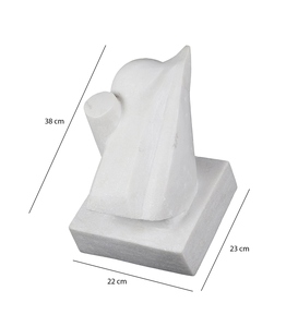 Escultura Geométrica Abstracta Moderna, Acabado en Mármol Blanco, Figura Cubista, Estatua Minimalista, Decoración Nórdica para el Hogar, Estética de Lujo - Product Image 5