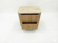 Table d'appoint moderne et écologique avec 2 tiroirs, porte à battants, en chêne, MDF, caoutchouc, 5+ compartiments, pour salon et salle à manger