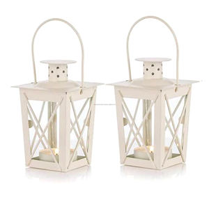 Windproof <b>Large</b> Size Black <b>Lantern</b> Courtyard and Home Decorative Metal Classical <b>Candle</b> <b>Lantern</b> - Product Image 3