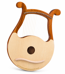 Lira de 19 Cuerdas, Instrumento Musical con Cuerdas de Repuesto de Acero Inoxidable y Madera, Llave de Afinación para Principiantes - Product Image 6