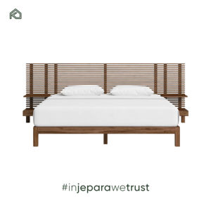 Cadre de lit en bois massif moderne sur mesure de qualité supérieure OEM ODM pour les projets de villas, de maisons, d'hôtels et d'hôtellerie - Product Image 2