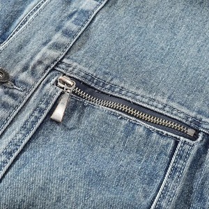 Chaleco vaquero de alto rendimiento para exteriores, estilo streetwear, sin mangas, de algodón grueso, tipo biker, para viajar y montar. - Product Image 5