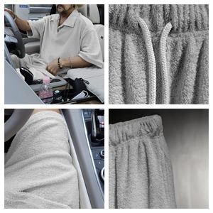 Men's Breathable Eco-Friendly Custom Tracksuit Sweatsuit Private Label Blank Sweat Suit Two-Piece Summer Shorts <b>Set</b> - Product Image 2