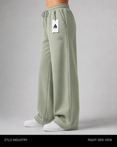 New Polyester/Cotton Women's Sweatpants Custom Screen Printed Logo Heavyweight Solid Color Custom Winter <b>Lace</b> Cheap Price - Product Image 6