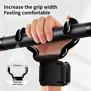 Support de poignet réglable avec protection de la paume pour la musculation et l'entraînement en force, unisexe, en nylon, polyester, rayonne, avec fermeture auto-agrippante - Product Image 3