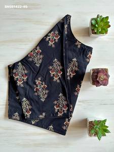 Blusa de algodón Ajrakh de excelente calidad con estampado a mano y cierre frontal, lista para usar, de proveedor de Surat. - Product Image 2