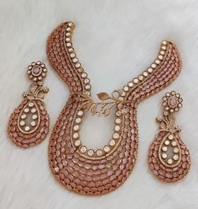 Premium Quality <b>Necklace</b> With Beautiful Earrings Suits Both Ethnic & Western Wear Perfect For Party Wear <b>Statement</b> <b>Necklace</b> Set - Product Image 3