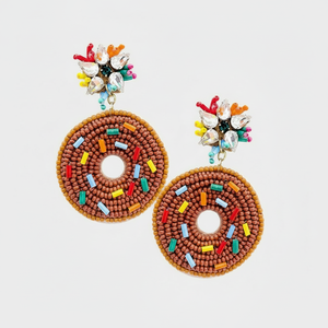 Pendientes de aro con cuentas bordadas NewArrival, con cuentas ligeras, estilo étnico chic, para bodas, fiestas, accesorio de joyería. - Product Image 4