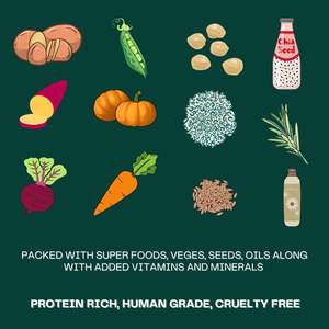 Nourriture sèche complète pour chiens et chats, approuvée par les vétérinaires, végane, riche en protéines, formule nutritionnelle sèche biologique, accentuation sur le bien-être général - Product Image 4