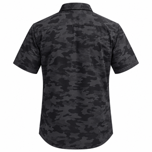 Camisa de Pesca Personalizada para Hombre, Negra con Camuflaje, Manga Corta, con Botones, para Actividades al Aire Libre, con Dos Bolsillos en el Pecho, Fabricante - Product Image 4