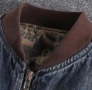 Men's Denim <b>Racer</b> <b>Jacket</b> Hooded Zipper Closure Solid Lining Casual Winter Sporty Washed Regular Fit Front Logo Woven Fabric - Product Image 6