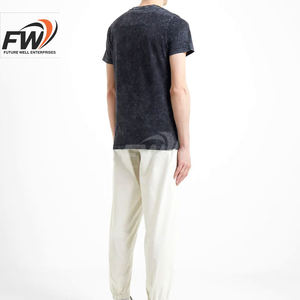 Nueva Camiseta de Moda Personalizada con Lavado Ácido para Hombre, Camisetas Oversize Lisas con Lavado Ácido, 100% Algodón, Camiseta de Verano con Lavado Ácido para Hombre - Product Image 3