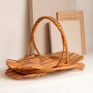 Cestas de regalo de ratán natural para mujer, cesta de almacenamiento tejida, cesta para flores, contenedores para regalos. - Product Image 3