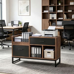 Armadio Portadocumenti in Metallo di Grande Capacità con Vano Chiudibile a Chiave per Casa, Ufficio e Scuola - Product Image 1