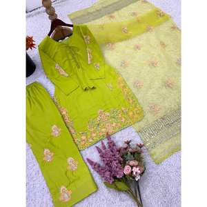 Beau haut-bas et ensemble Dupatta fantaisie pour femmes pour les fêtes - Product Image 5