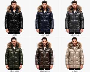 <b>Men</b>’s Premium <b>Fur</b> <b>Hooded</b> Puffer Jacket – Custom Winter <b>Parka</b>, Wholesale & Private Label - Product Image 6