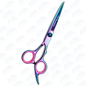 Ciseaux de coupe de cheveux professionnels de 6.5 pouces ciseaux de coiffeur en acier inoxydable japonais avec des lames tranchantes de couleur Aurora pour Salon - Product Image 2