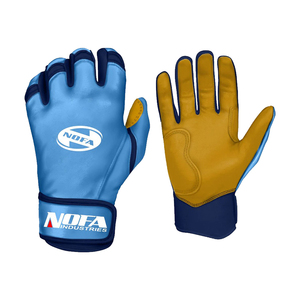 Guantes de Bateo de Béisbol Personalizados para Adultos, de Cuero, Ambidiestros, Acolchados, con Cierre de Hebilla, Tejido de Punto, Negro/Blanco, Tallas S-XXL - Product Image 1