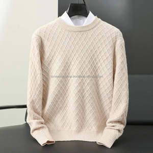 Chemise à manches courtes pour homme, style décontracté chic, formel, pour le bureau, l'école, en cachemire et laine douce et chaude, col rond, cardigan, devant OEM - Product Image 3