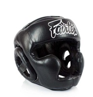 Protège-tête Fairtex en cuir PU de haute qualité pour boxe, Muay Thai, MMA, sparring, avec double protection nez et menton - Prix de gros RTS