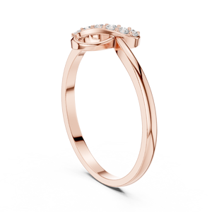 Anillos minimalistas de oro macizo de 14k con diamantes de corte redondo para mujer, para regalo, compromiso, aniversario, boda - Product Image 6