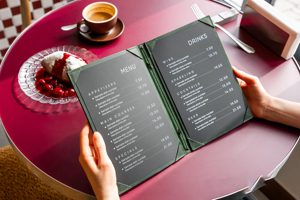 Factory Genuine Leather Heavy Duty Protection Simple Design Menu Holder Restaurant Menu Cover Custom Leather Menu <b>Folder</b> Luxury - Product Image 5