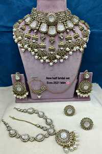 Elegant High Quality Brass Bridal Engagement Wedding Anniversary Party Ethnic Fashion <b>Set</b> Rhodium Plated Zircon Shadow Choker - Product Image 2